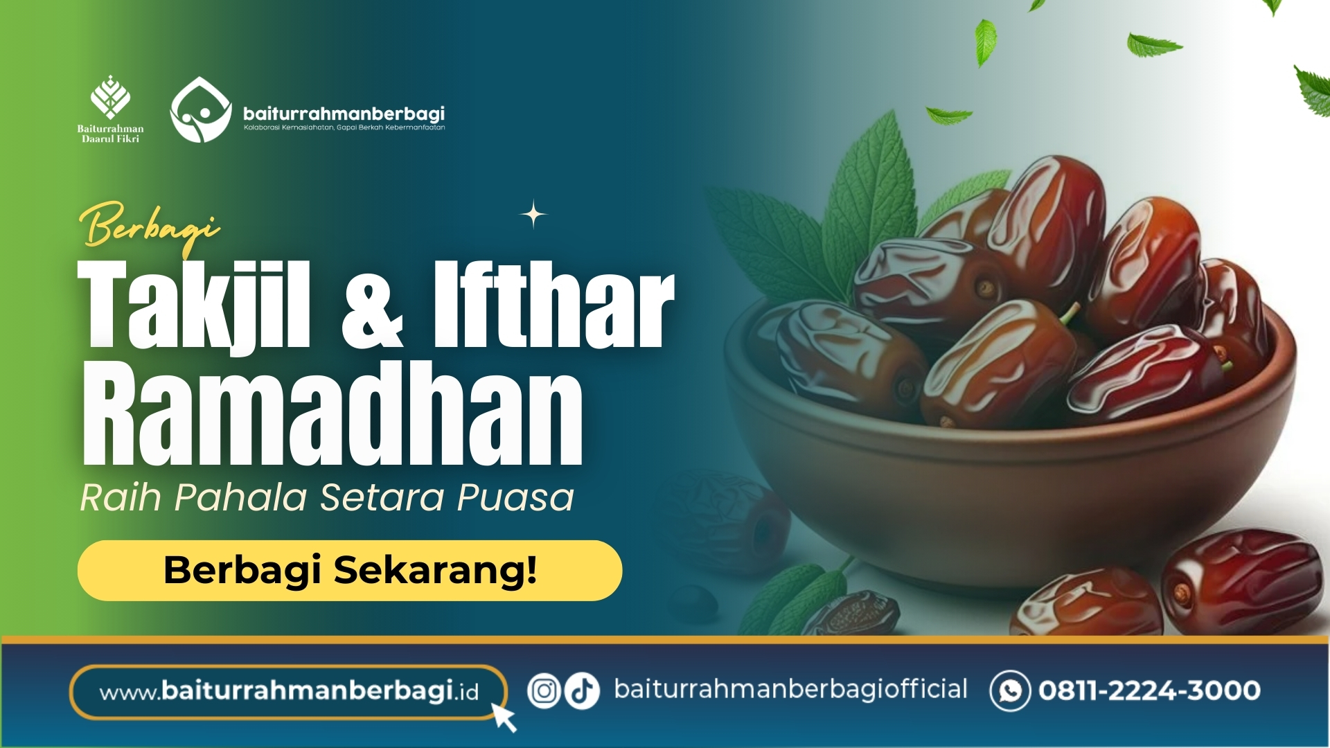 Berbagi Takjil & Ifthar Ramadhan, Raih Pahala Setara Puasa